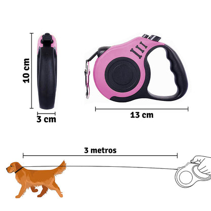 Correa Retráctil Para Mascotas 3M Resistente 12.5Kg 14195-55