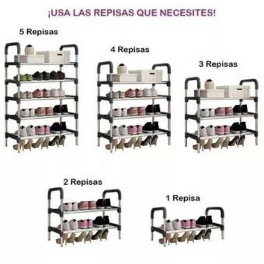 Organizador De Zapatos Shoe Rack Metálico 5 Niveles Zapatero